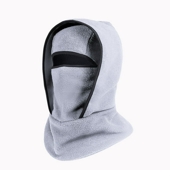 Winter Neck Warmer Hat Warmer Face Cover Windproof Balaclavas for Men Women Fleece Balaclava Thermal Hat Full Face Neck Beanie Ski Cap for Cycling Outdoors Sports Light Gray