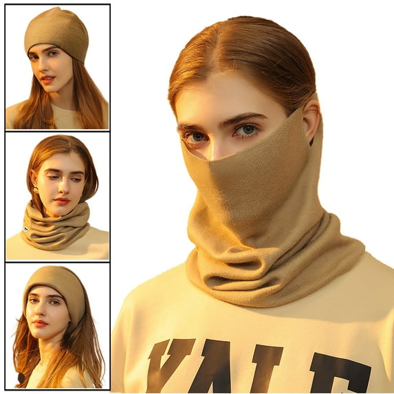 Winter Neck Warmer, Men Ski Neck Gaiter Mask, Women Fleece Face Scarf, Thick Windproof Scarves