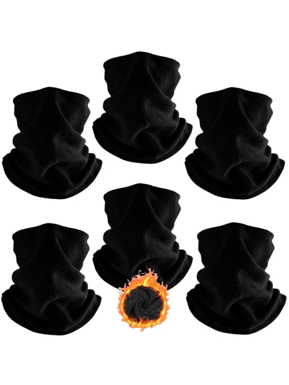Winter Neck Warmer Ski Face Mask: Neck Gaiter Mask Face Cover Balaclava Scarf Black