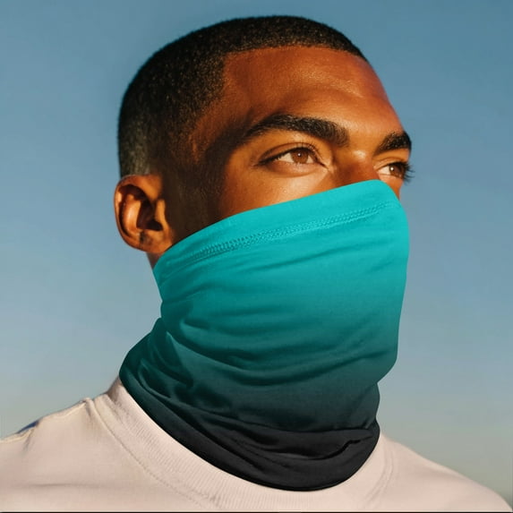 Winter Neck Warmer for Men Women, Warm Neck Gaiter Ski Face Mask for Cold Weather Skiing Camping Hunting Multicolored Turquoise Free