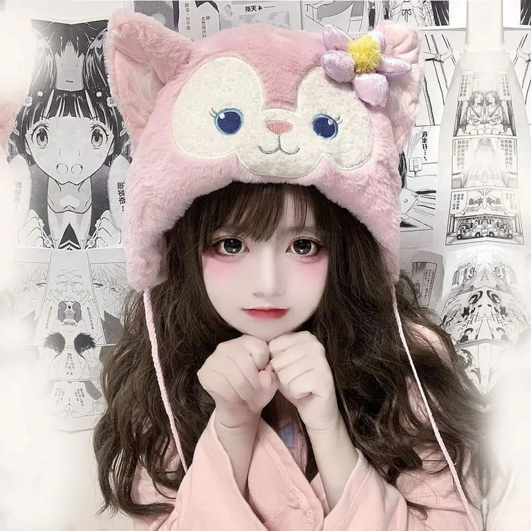 Winter New Hello Kitty Y2K Plush Cute Hat Cinnamoroll Linabell