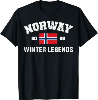 Camiseta gráfica Alpine Winter Norway Legends 2026, Talle S-5XL