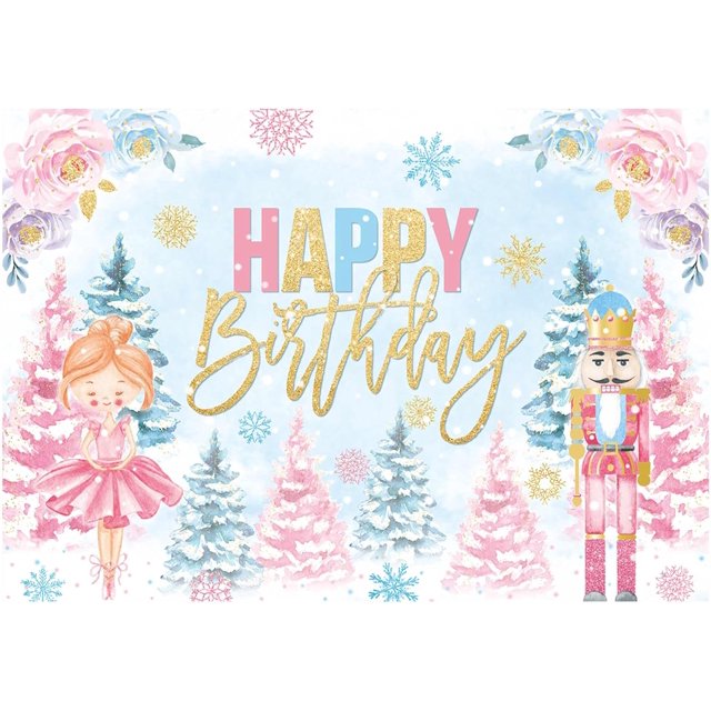 Winter Nutcracker Ballet Photo Backdrop for Girl Princess Ballerina