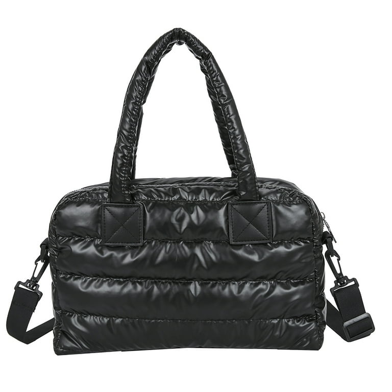 Winter Nylon Padded Quilted Handbag Winter Warm Tote Bag Large Capacity  Handbag 