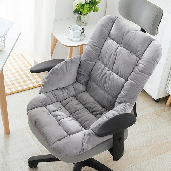 Mbvtdt Desk Chair Cushion,High-Back Support Seat Pad with Thick Foam and Non-Slip Bottom for Office or Home Seating,Heated Desk Chair Compatible Design,Heated Seat Covers Alternative