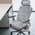 thumbnail image 1 of Winter Office Seat Cushion,Integrated Warm Cozy Sitting Pad With Lumbar Support and Insulation Function,Comfortable Chair Cushion for Home Office Car Travel for Workers Drivers Students-B, 1 of 4