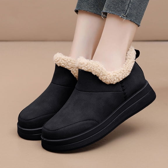Winter Old Cotton Shoes Women's Plush Thick Mom Shoes Slip Cold Proof Warm And Comfortable Boots
