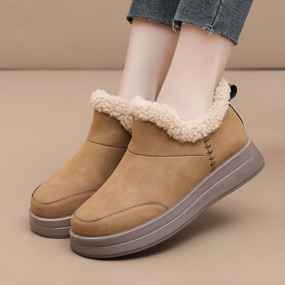 Winter Old Cotton Shoes Women's Plush Thick Mom Shoes Slip Cold Proof Warm And Comfortable Boots