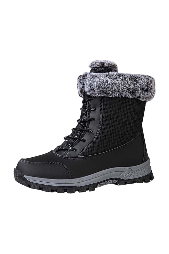 Winter Outdoor Boots for Women - Thickened Warm Ski Footwear for Cold Weather Activities