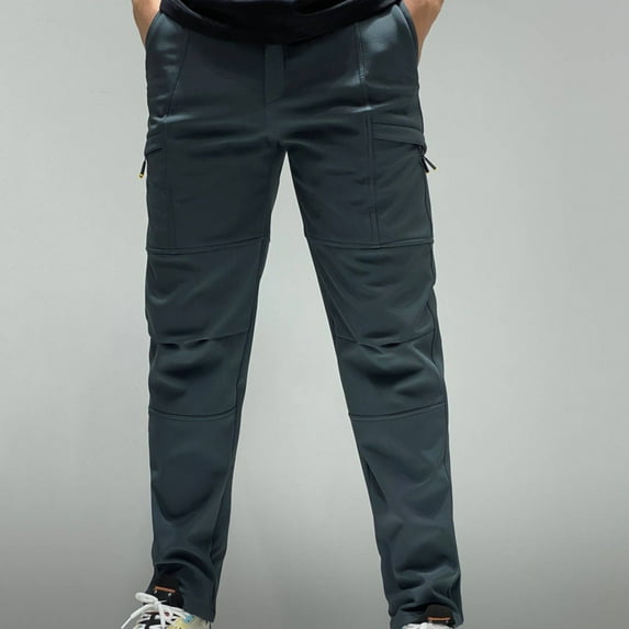 Winter Outdoor Pants for Women Man Water Proofing Fleece Thickened Mountaineering Ski Trousers (3XL, Gray)
