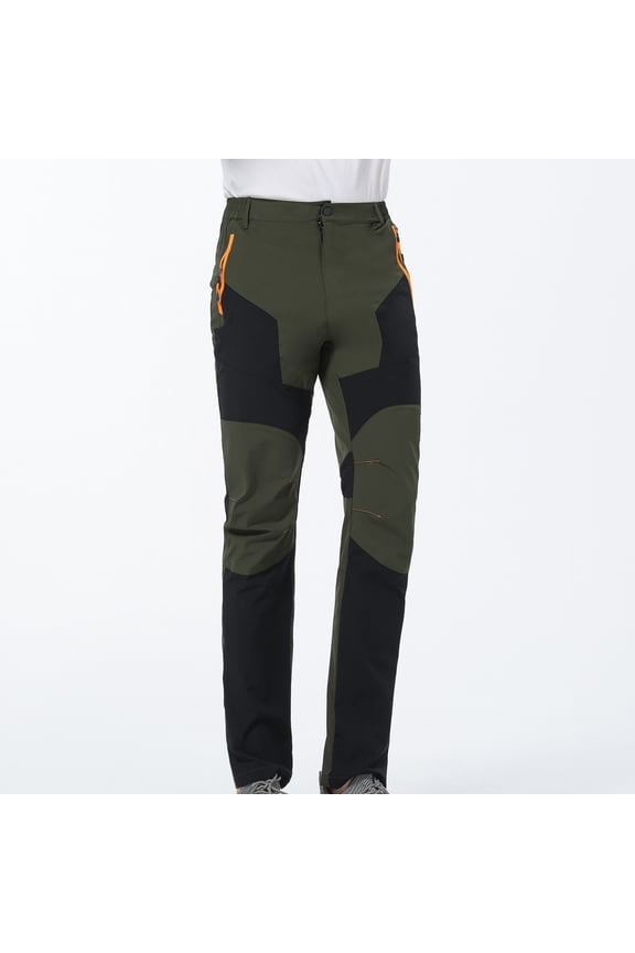 Winter Outdoor Pants for Women Man Water Proofing Fleece Thickened Mountaineering Ski Trousers (L, Army Green)