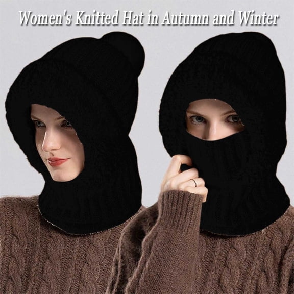 Winter Outdoor Skiing Windproof With Goggles Hat Cat Ear Cover Knitted Hat Men's Cold Weather Hats & Caps Warm Gear for Men Hat Ears Winter Head Cover for Men Head Ski Hat Men's Trapper Hat Mens