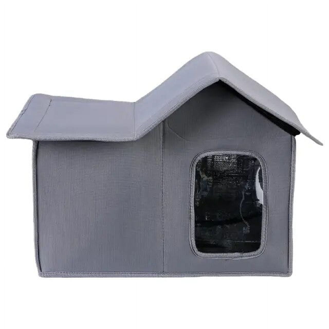 Winter Outdoor Waterproof Cat House Weatherproof Stray Cat Shelter Warm ...