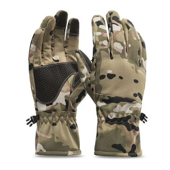 Winter Outdoors Camouflage Hunting Warm Non-Slip Fishing Gloves ,Flexible and Comfortable
