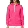 thumbnail image 1 of Winter Outfits Womens Hoodies with Pocket Sherpa Fleece Lined Thick Warm Hooded Sweatshirt Pullover Thermal Tops (XL, Hot Pink), 1 of 7