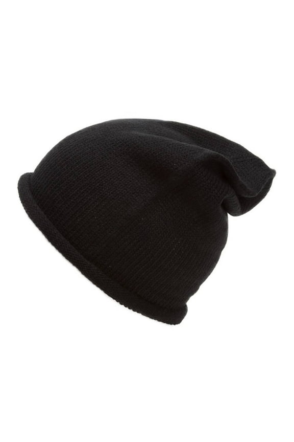 Winter Oversized Slouchy Beanie - Black