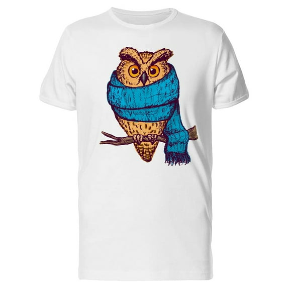 Winter Owl, Cute Cartoon Tee Men's -Image by Shutterstock
