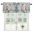 thumbnail image 1 of Winter Owl Kitchen Valances for Windows 60x18 Inch Kitchen Curtains Valances Rod Pocket Country Birds Animal Tree Branches Snow Bathroom Window Valances for Window Treatment Decor, 1 of 6