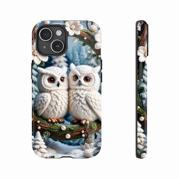 Winter Owl Phone Case for iPhone 11/12/13/14/15/16 (Pro Max/Plus) – Perfect for Holiday Decor Enthusiasts, Festive Design with Soft Protection