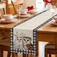 thumbnail image 1 of Winter Owls with Berry Leaf Table Runner 36 Inches Long,Kitchen Dining Tablerunners Retro Linen Buffalo Plaid Linen Table Runners Dresser Scarves for Home Dinner Wedding Holiday Party Decor, 1 of 9
