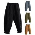 thumbnail image 1 of Winter Padded Thick Wide Leg Pants, Fleece Lined Thermal Trousers with Elastic Waistband, Loose Fit Casual Lounge Pants for Women, Cozy Warm Gifts for Winter | Sopatenor,Black L, 1 of 9