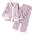 thumbnail image 1 of Winter Pajamas For Women Sevevn Women's Plush Fleece Pajama Set Soft Jacquard Pajamas for Women Cozy Lounge Sleepwear, 1 of 5