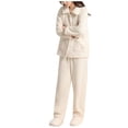 thumbnail image 1 of Winter Pajamas For Women Sevevn Womens Fleece Fuzzy Sleepwear Winter Button Down Plush Soft Warm Fluffy Pajama Sets with Pockets, 1 of 5