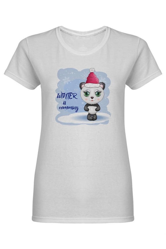 Winter Panda Design Shaped Tee Women's -Image by Shutterstock