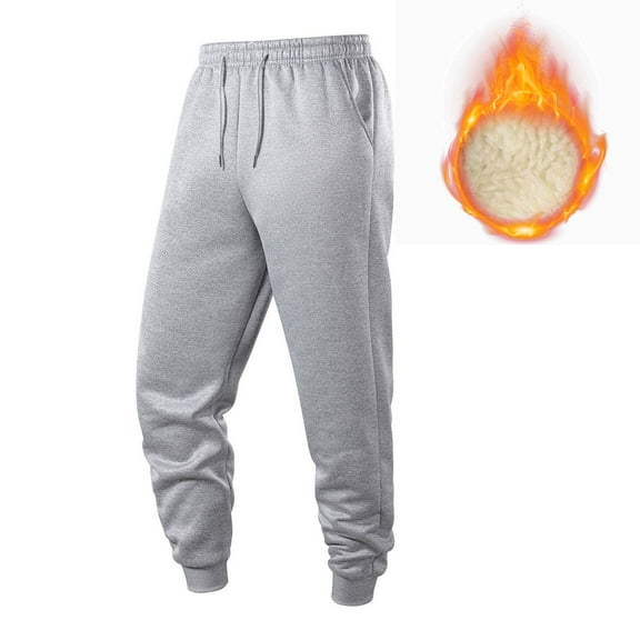 Winter Pants For Men Baggy Sweatpants For Men Men's Baggy Fleece Workout Sweatpants with Pockets Drawstring Lounge Athletic Running Pants