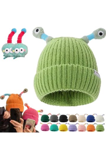 Cute LED Light Up Alien Monster Colorful Beanie Hat Amazon.com: DigScape Cute and Funny Knitted Beanie, Cartoon  main image 3