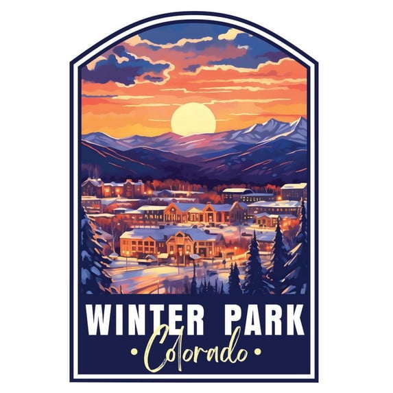 Winter Park Colorado Souvenir Decorative Vinyl Decal Sticker (2-Inch)