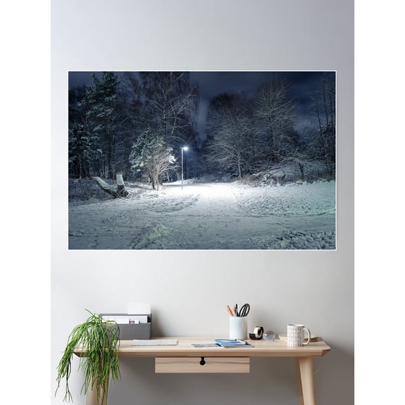 Winter Park Poster Wall Art, Modern Wall Decor For Living Room Bedroom, 8x12 UNFRAMED