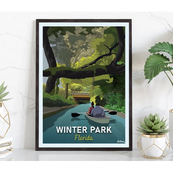 Winter Park Travel Poster Modern Wall Art European Prints Home Decor Office Wall Art
