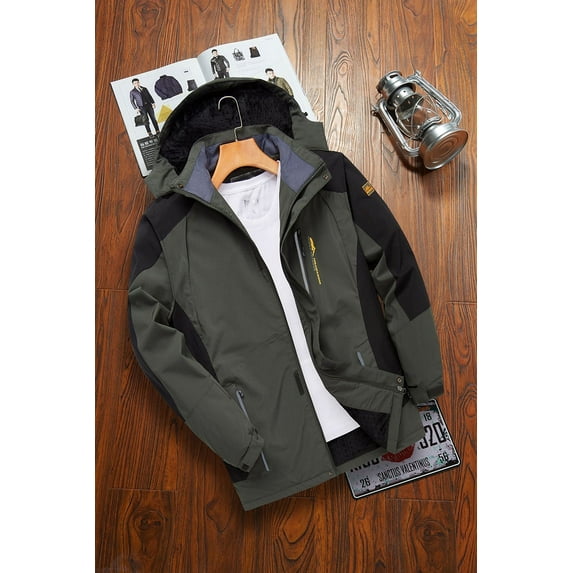 Winter Parka Men Windbreak Plus Thick Warm Windproof Fur Coats Male Military Hooded Anorak Jackets Men's Winter Jackets (green,4XL)