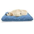 thumbnail image 1 of Winter Pet Bed, Geometrical Pattern of Striped Shapes with Snowflakes Print, Chew Resistant Pad for Dogs and Cats Cushion with Removable Cover, 24" x 39", Azure Blue Deep Sky Blue, by Ambesonne, 1 of 4