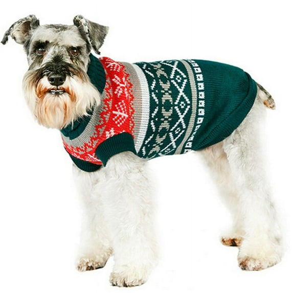 Winter Pet Clothes,Christmas Dog Clothes for Large Dogs,Cute Leaf Sweater,Warm and Cozy,Fashionable and Bright Color,Easys to Wear and Clean,Suitable for Pet(Green L)