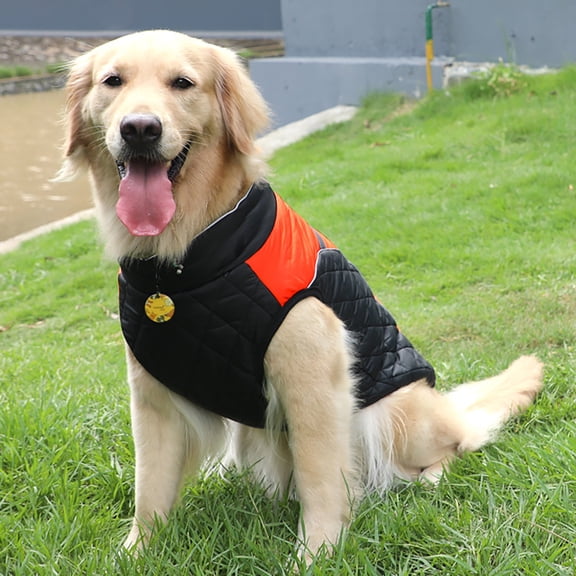 Winter Pet Ski Outfit Thickened Thermal Apparel for Small Medium Large Dogs Cozy Cold Weather Gear, 24 cm, Orange
