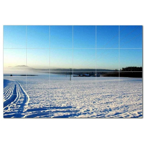 Winter Photo Ceramic Tile Mural Kitchen Backsplash Bathroom Shower 406393-L64