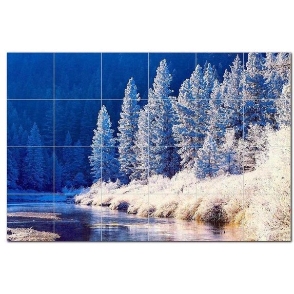 Winter Picture Ceramic Tile Mural Kitchen Backsplash Bathroom Shower 406417-L64