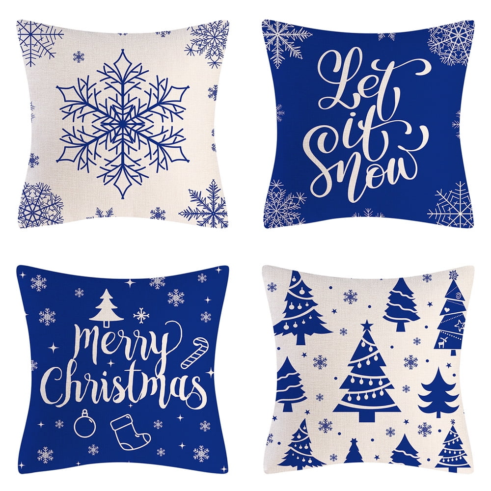 Winter Pillow Covers, Clearance Happiwiz 1818" Set of 4 Farmhouse