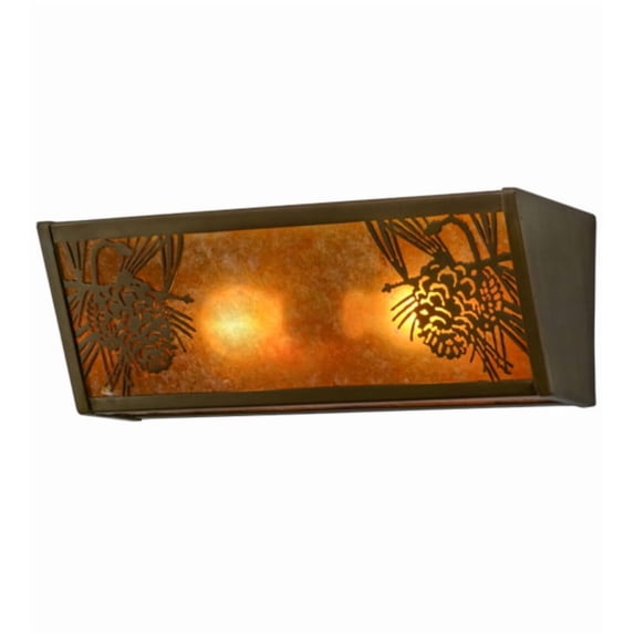 Meyda Tiffany 158331 Winter Pine 16" Wide Vanity Light - Copper