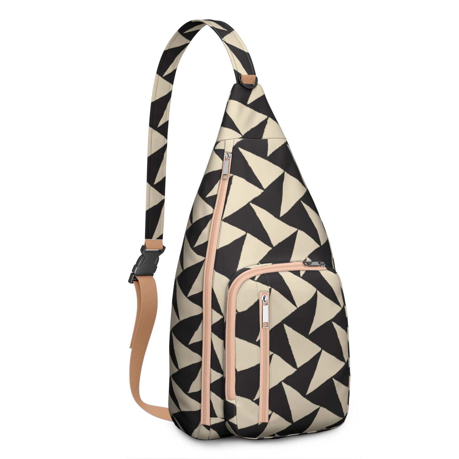 Winter Plaid Chest Bag - Cozy Buffalo Check Print Sling Backpack (Seasonal Style, Tear-Resistant)