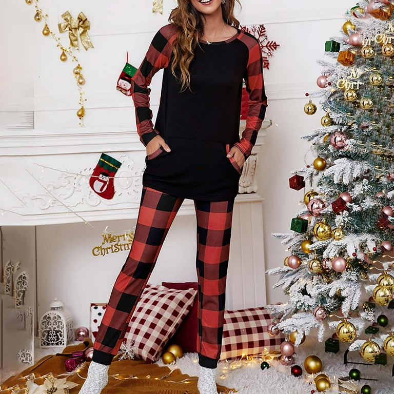 Faux fur pajama pants top