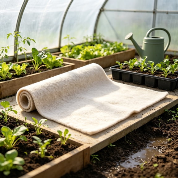 Winter Plants Protection Pad - Breathable Non Woven Fleece Roll for Potted Plants, Cold-Proof Garden Tree Vegetable Insulation Cover, Cuttable