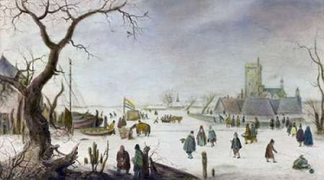 Winter Pleasure Canvas Art - Hendrick Avercamp (24 x 36)