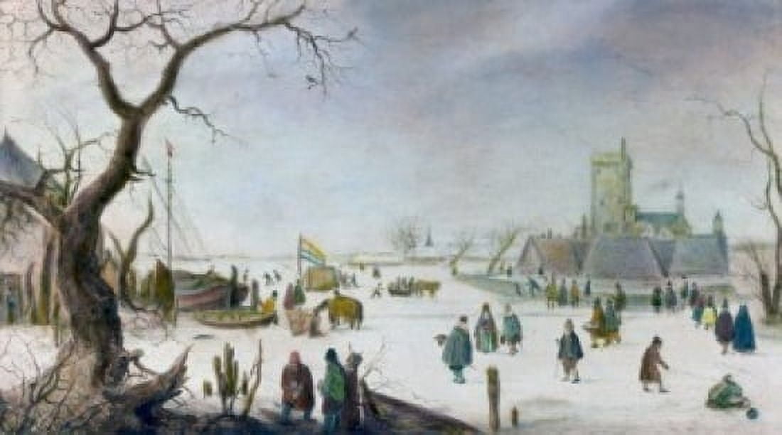 Winter Pleasure Hendrick Avercamp (1585-1634 Dutch) Canvas Art - Hendrick Avercamp (24 x 36)