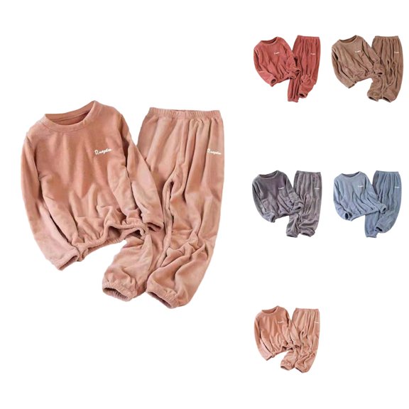 Winter Plus Size Coral Flannel Pajama Set for Women – Thickened Warm Cozy Loungewear, Soft Sleepwear for Indoor & Outdoor Use