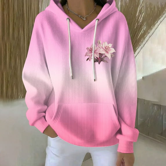 Winter Plus Size Fall Sweaters for Women Breast Cancer Rugby Hooded Sweatshirt Tackle Breast Cancer Football Ribbon Funny Hoodies Light Yellow