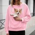 thumbnail image 1 of Winter Plus Size Fall Sweaters for Women Pet Cat Dog Hoodie With Pockets Animal Puppy Sweatshirt Holder Fleece Hoodies Funny Hoodies Pink M, 1 of 6