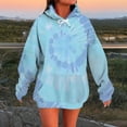 thumbnail image 1 of Winter Plus Size Fall Sweaters for Women Women's Autumn Fashion Tie Dye Printed Hoodies Funny Hoodies Blue XXL, 1 of 9